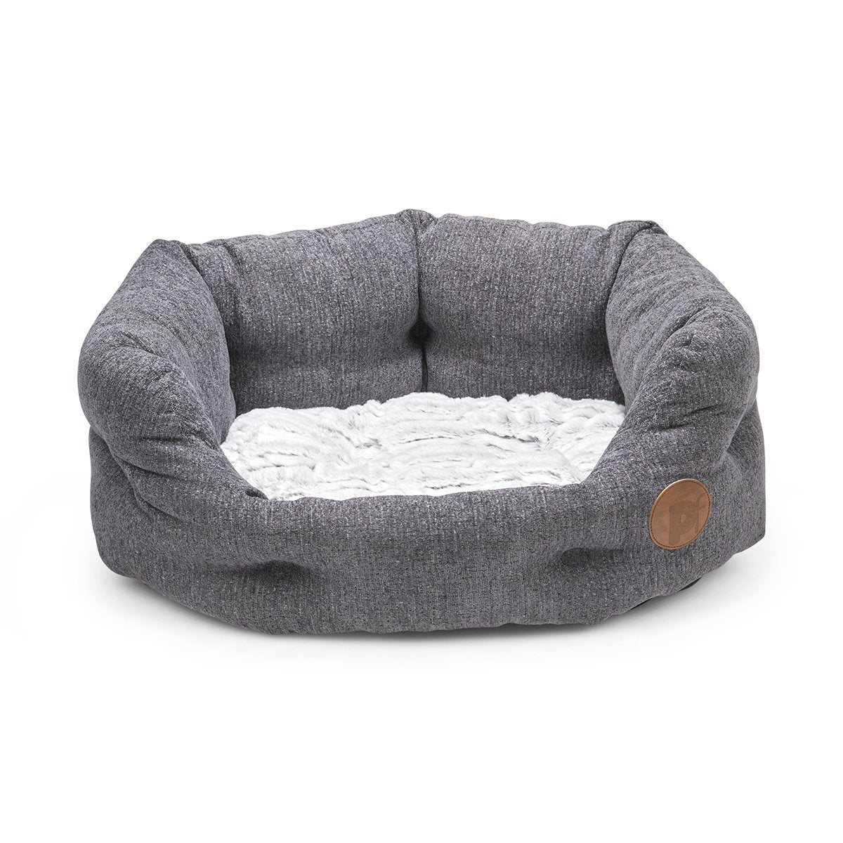 Petface Slate Grey High Oval Pet Bed