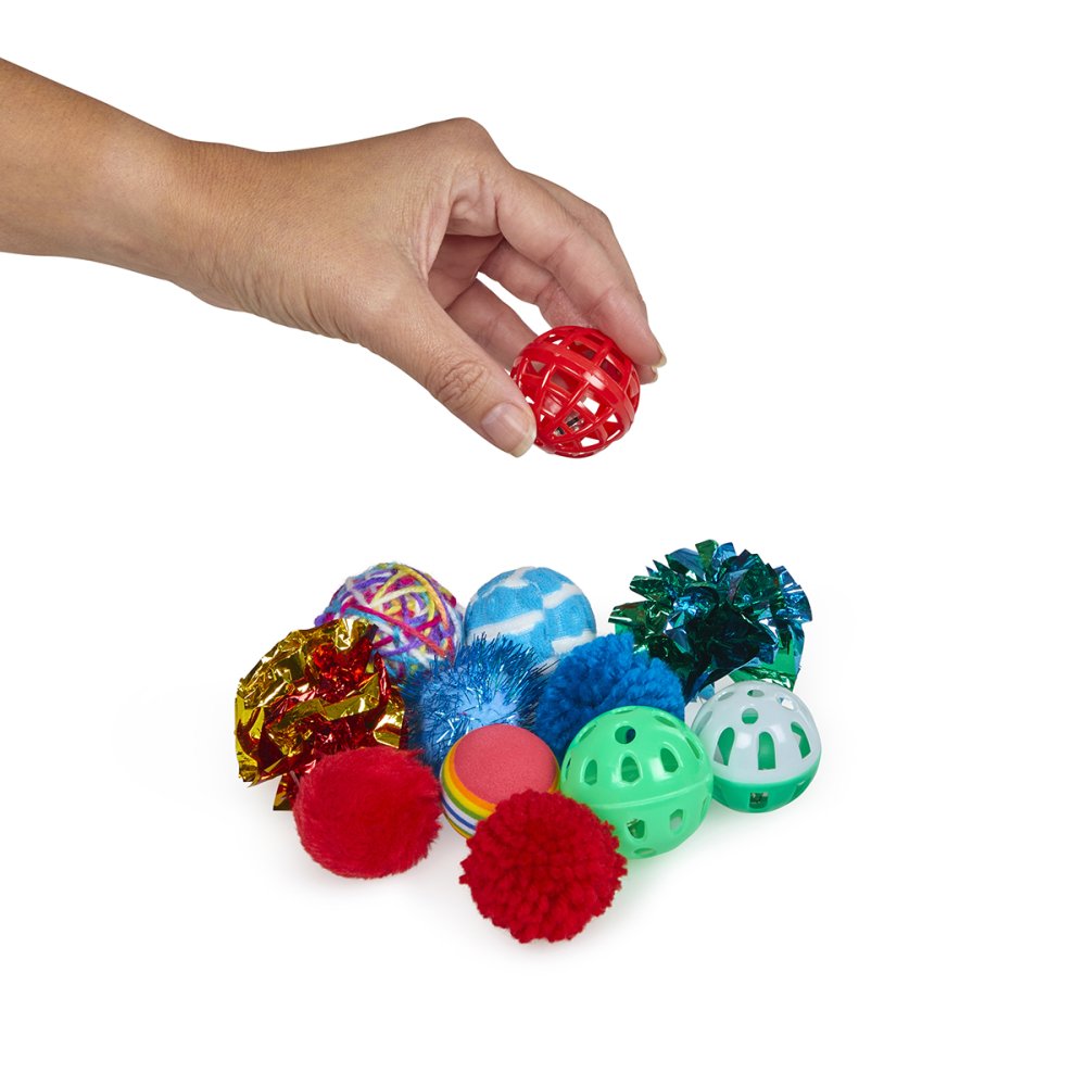 Petface Catkins Cat Play Pack 12 Assorted Ball Toys