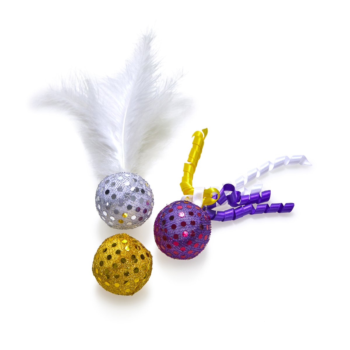 Petface Catkins Cat Toys Glitter Balls 3 Pack