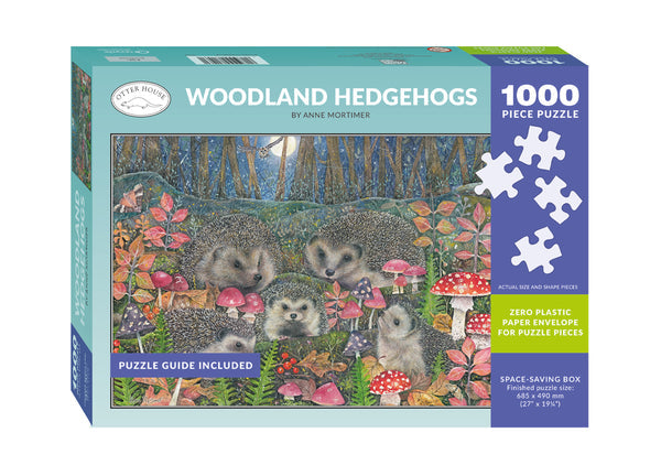 Otter House Jigsaw 1000 Piece - Woodland Hedgehogs