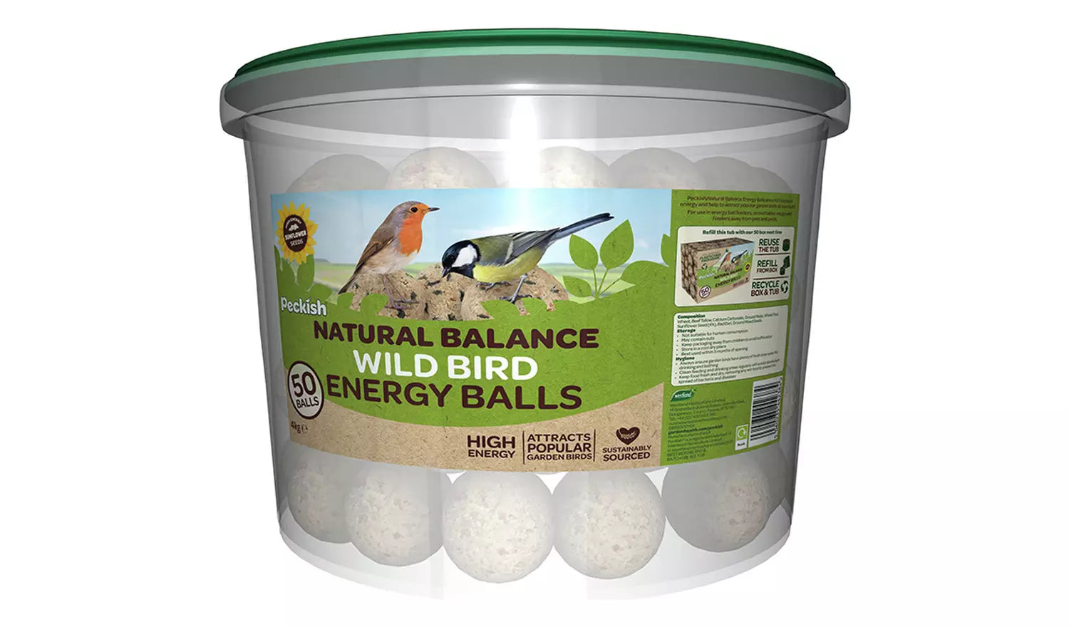 Peckish Natural Balance Suet Balls 50 Box