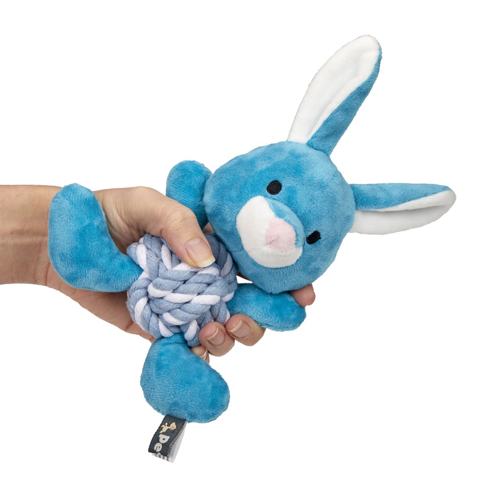 Petface Little Rabbit Rope Ball Dog Toy