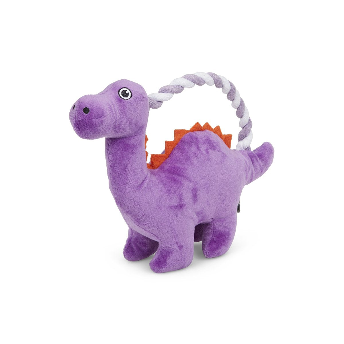 Pet Face Buddies Rope Handle Dinosaur Plush Dog Toy