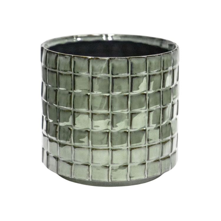 Ivyline Tarah Textured Sage Glaze Planter