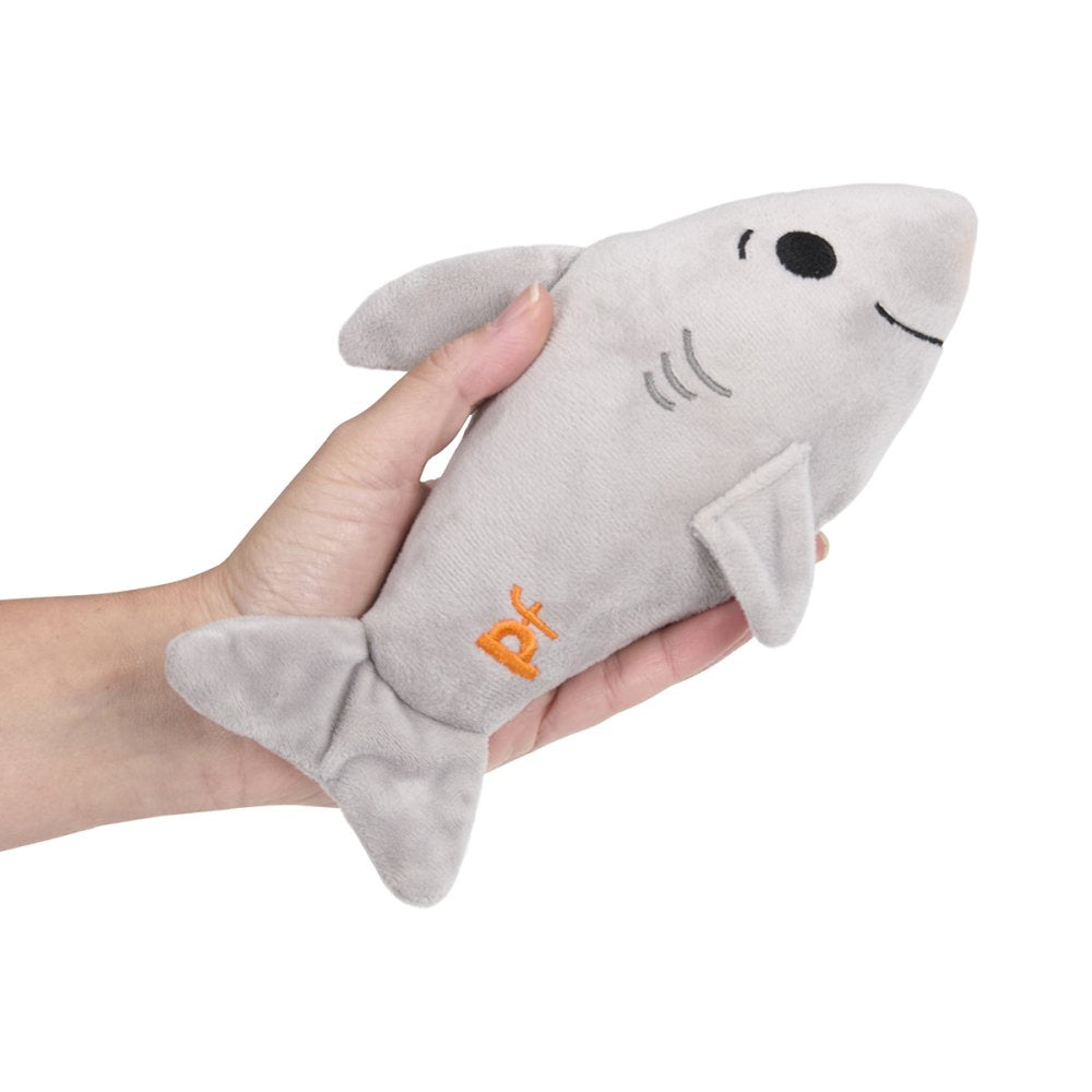 Pet Face Seriously Strong Rubberoid Shark Plush Dog Toy