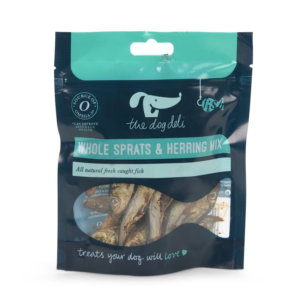 Pet Face Dog Deli Whole Sprats & Herring Mix Dog Treats 60g