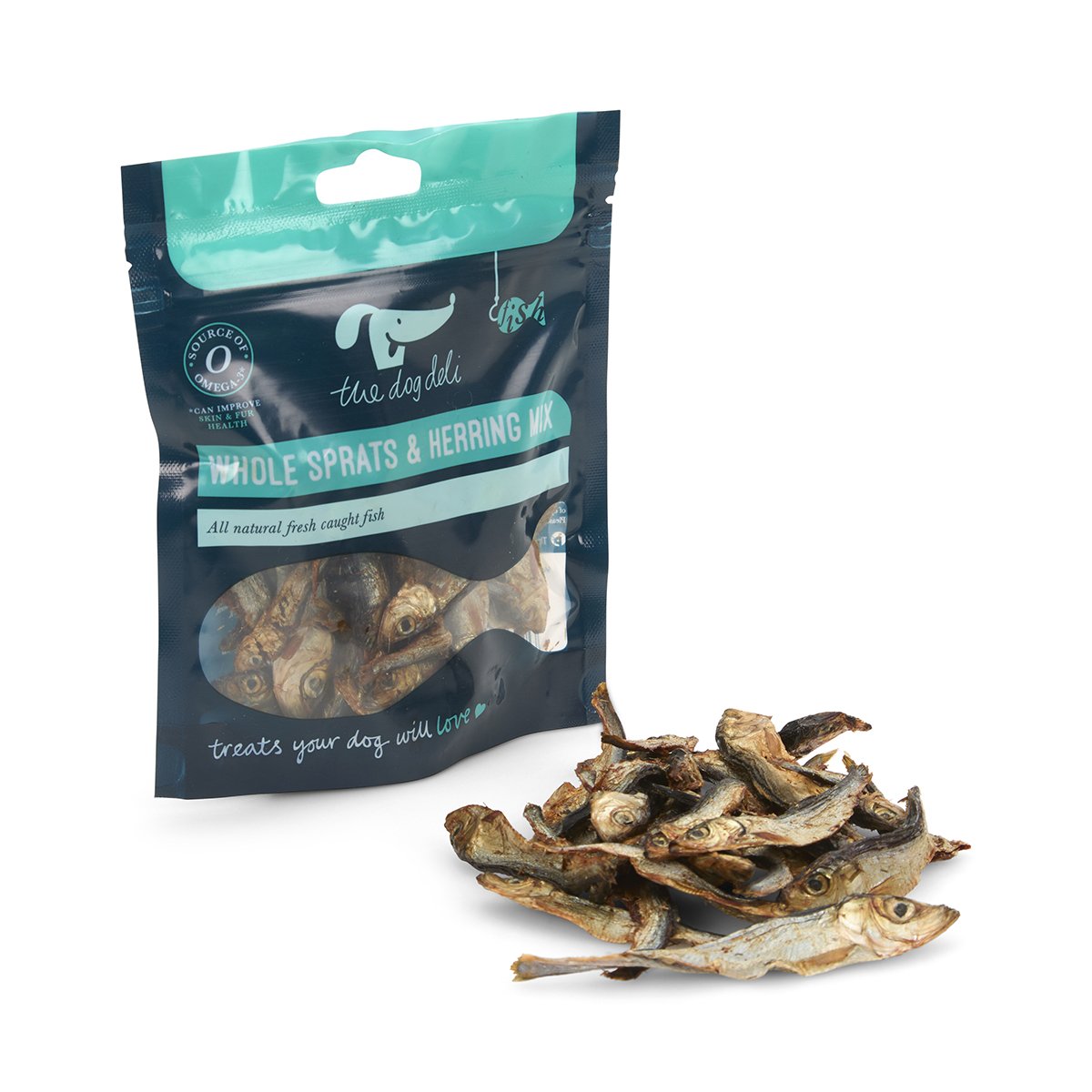 Pet Face Dog Deli Whole Sprats & Herring Mix Dog Treats 60g