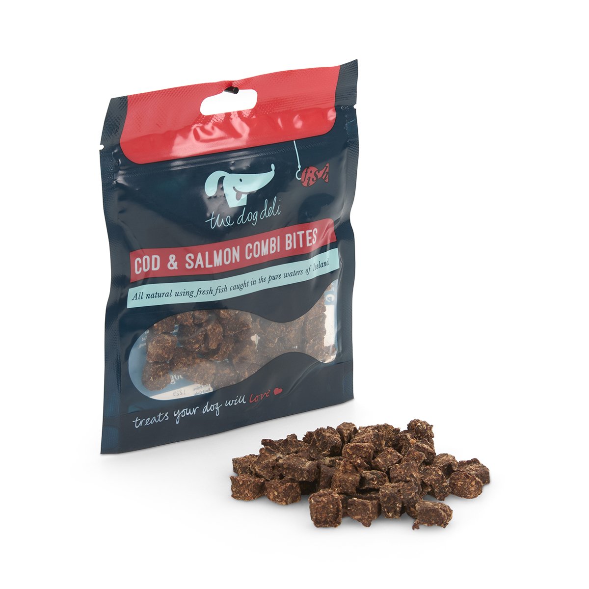 Pet Face Dog Deli Cod & Salmon Combi Bites Dog Treats 60g