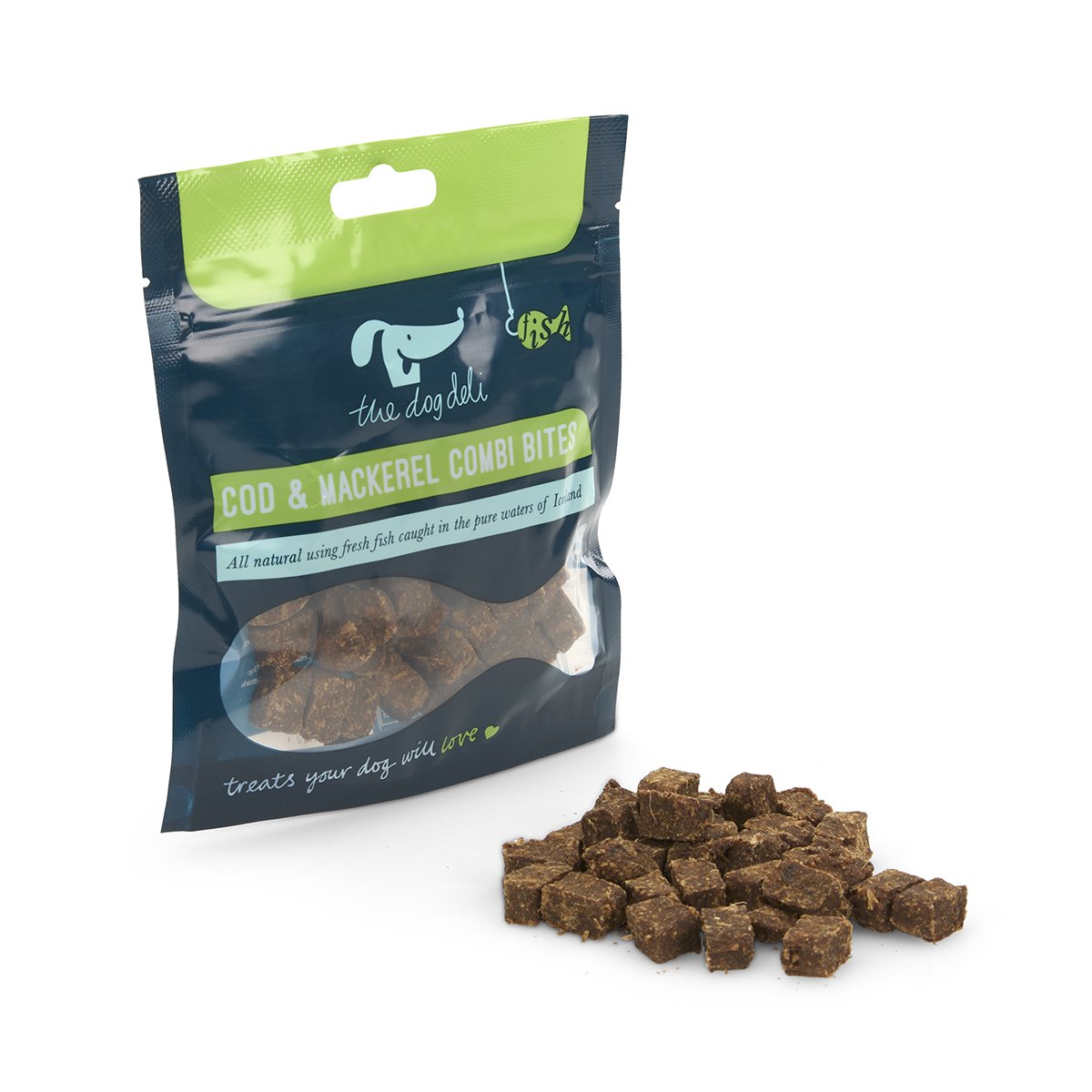 Pet Face Dog Deli Cod & Mackerel Combi Bites Dog Treats 60g
