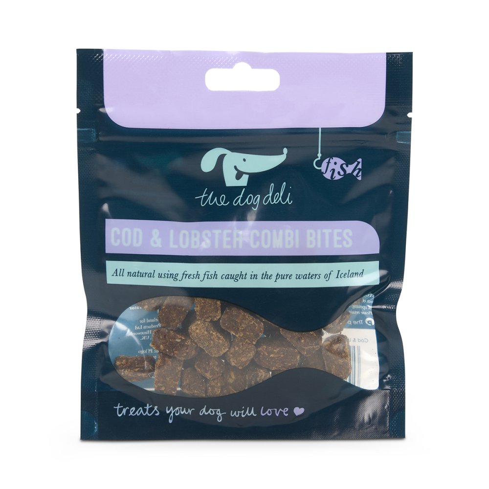 Pet Face Dog Deli Cod & Lobster Combi Bites Dog Treats 60g