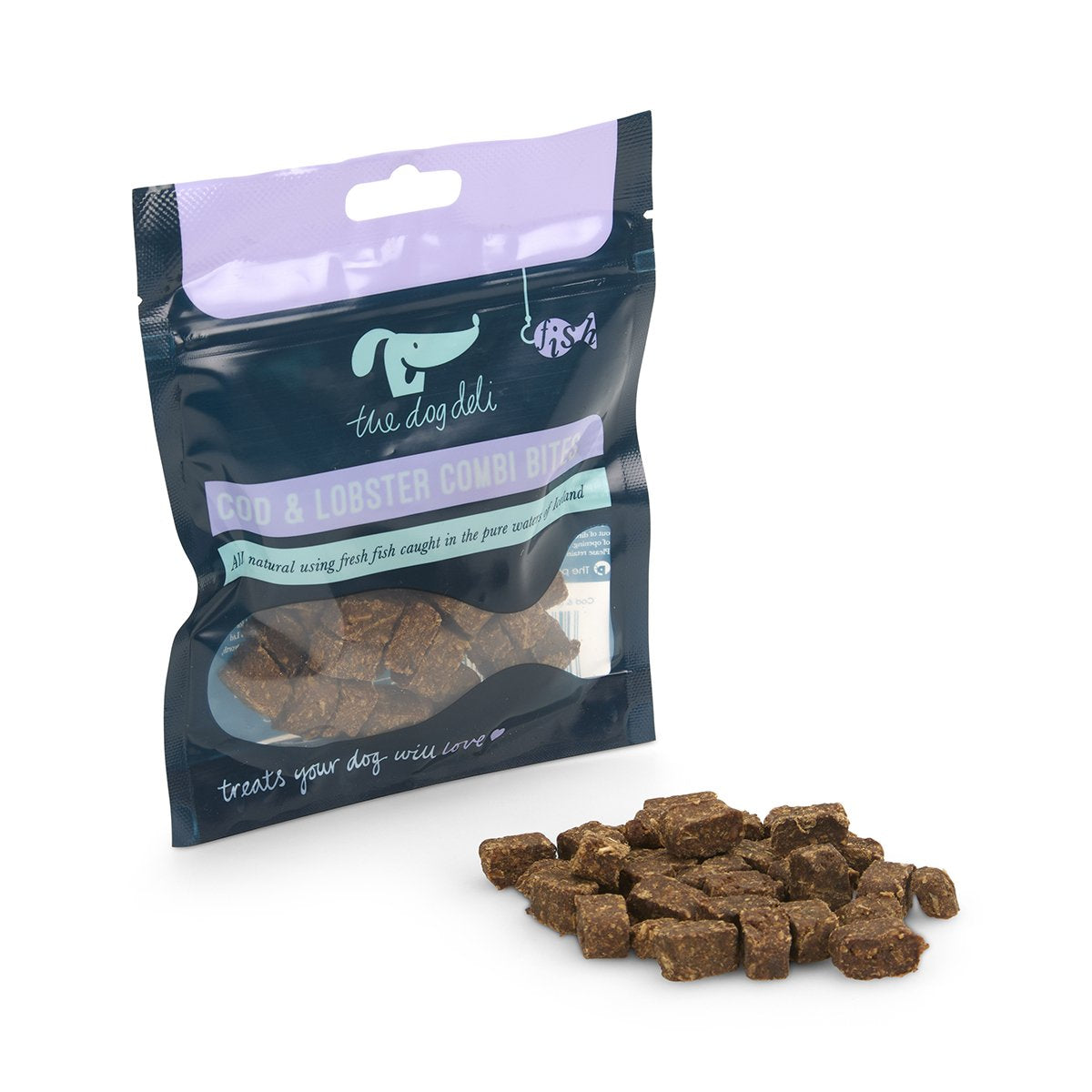 Pet Face Dog Deli Cod & Lobster Combi Bites Dog Treats 60g