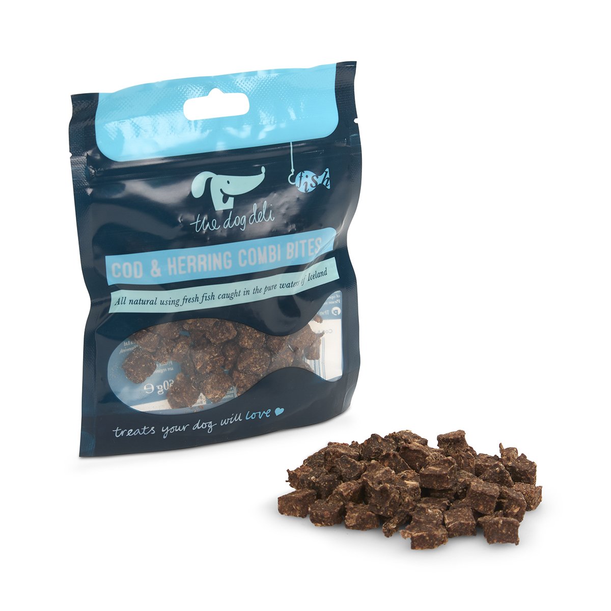Pet Face Dog Deli Cod & Herring Combi Bites Dog Treats 60g