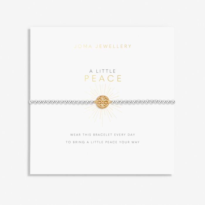 Joma Jewellery A Little 'Peace' Bracelet in Silver and Gold Plating