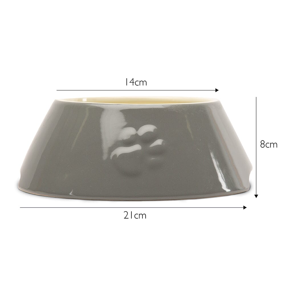Scruffs Classic Long Eared Dog Bowl 21cm Light Grey