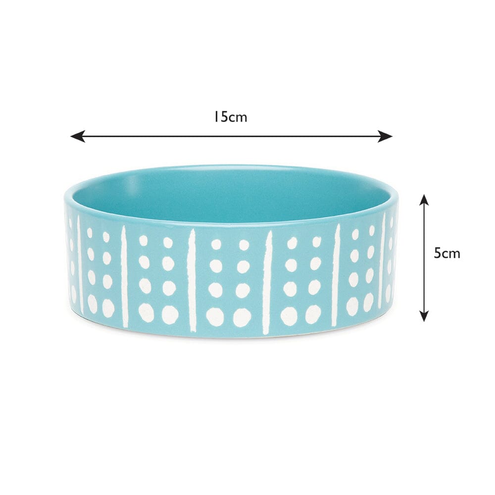 Scruffs Aztec Food Bowl - 15cm Turquoise