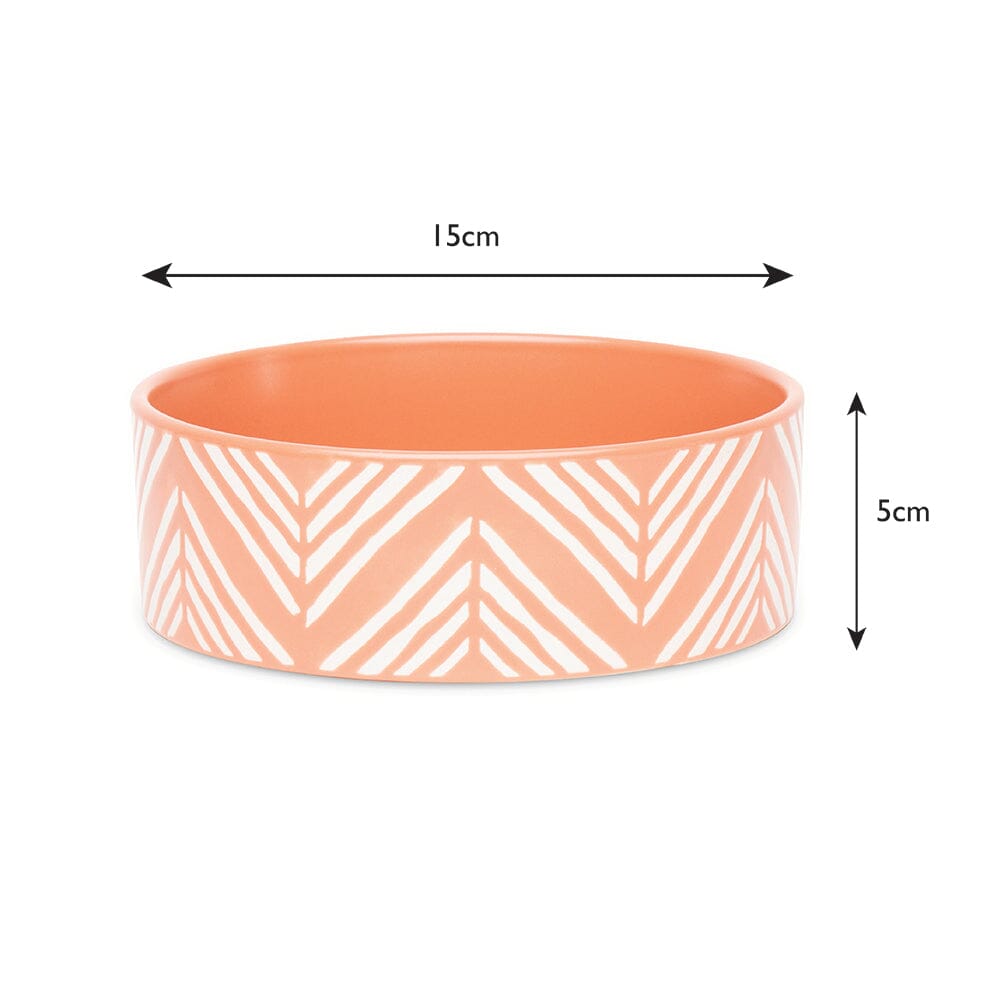Scruffs Aztec Food Bowl - 15cm Terracotta