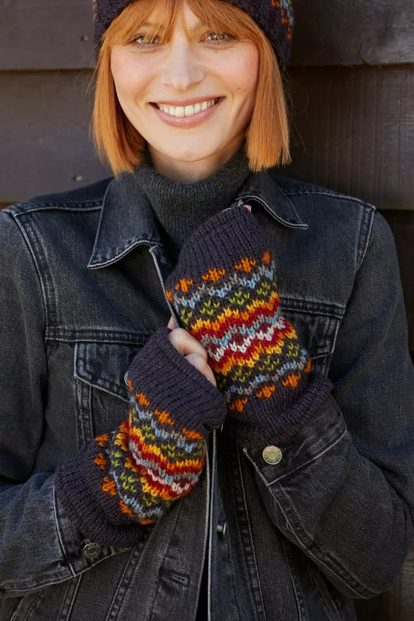 Pachamama Clifden Wristwarmer (Fine Knit) Denim