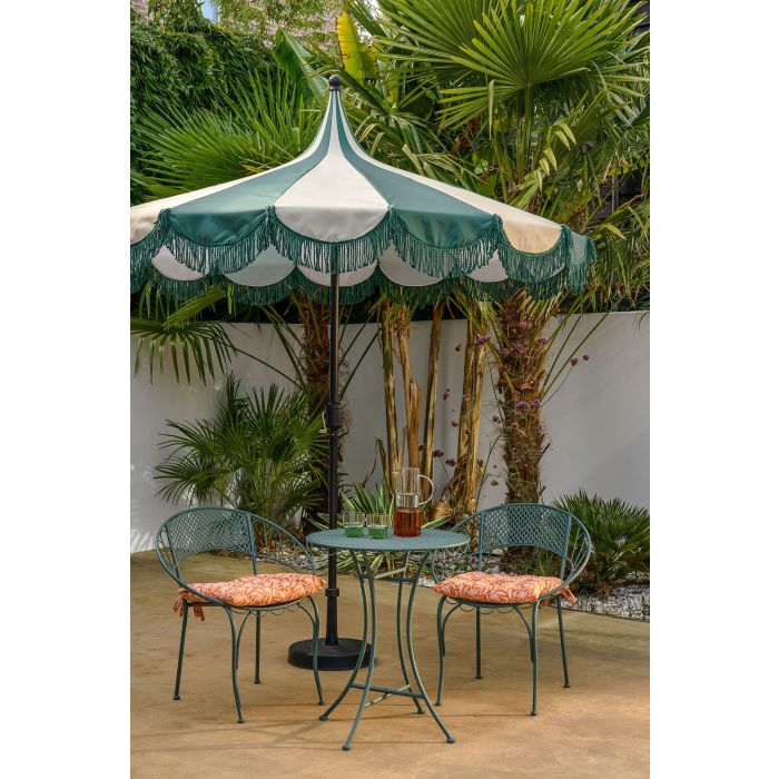 Kim Striped Parasol Dark Green