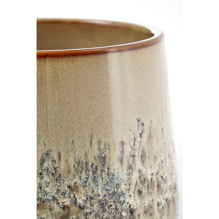 Mica Mylo Ceramic Round Pot Beige 19cm