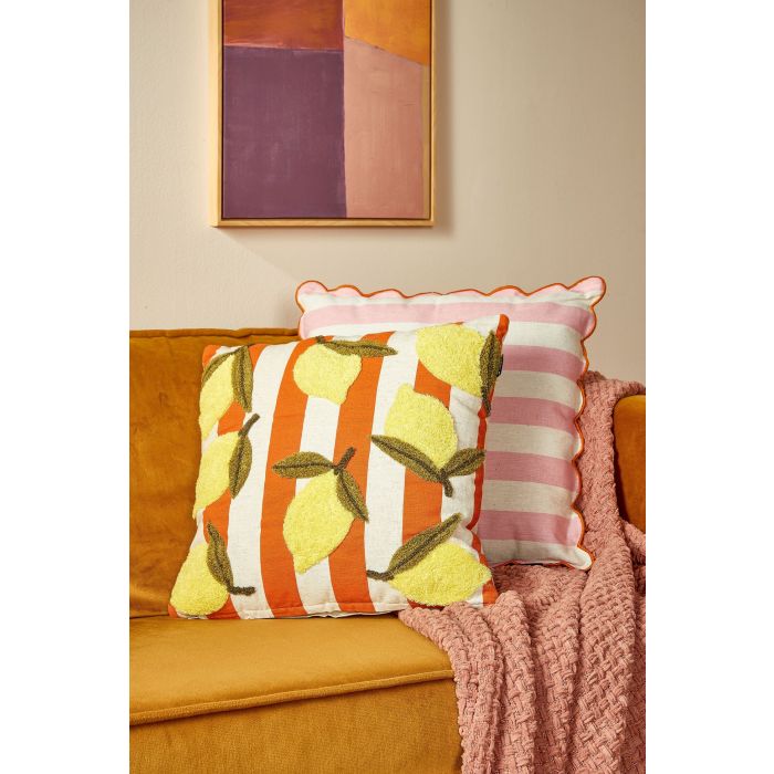 Mica Lemon Cotton Cushion