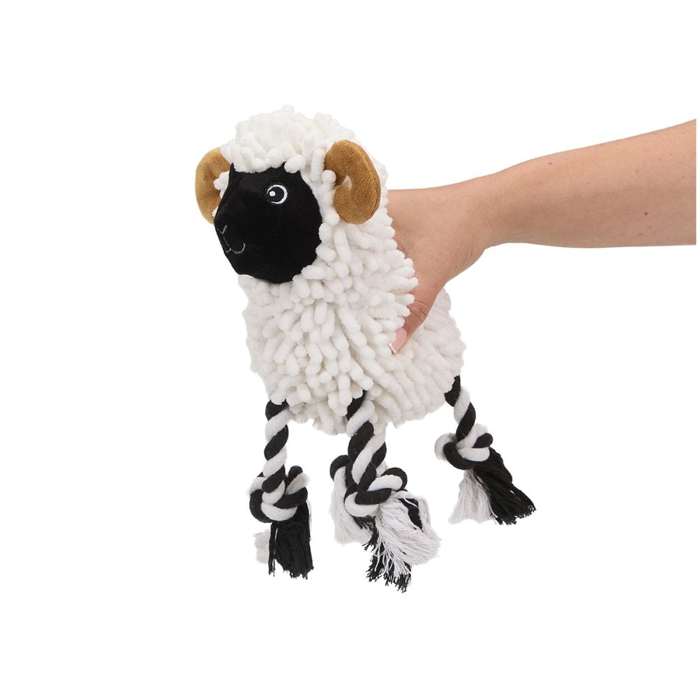 Pet Face Buddies Noodle Ram Plush Dog Toy