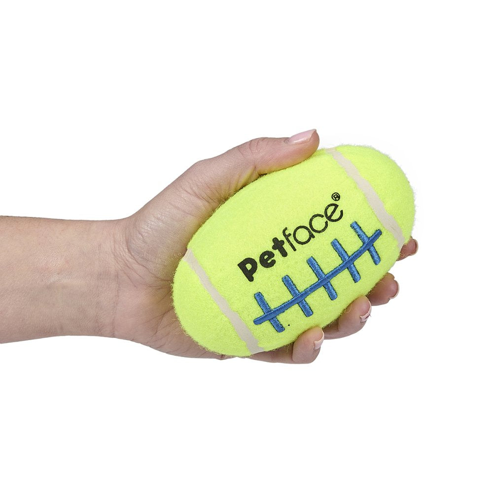 Pet Face Squeaky Rugby Tennis Ball Dog Toy