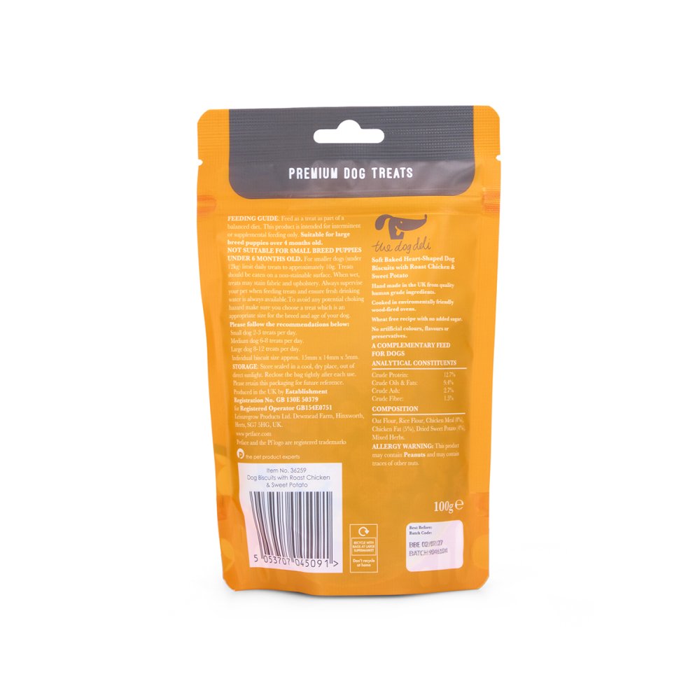 Petface Dog Deli Biscuits with Roast Chicken & Sweet Potato 100g
