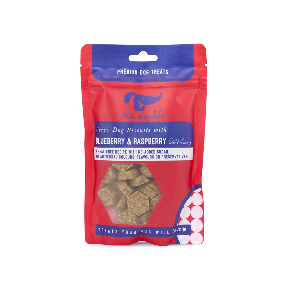Pet Face Dog Deli Berry Biscuits With Blueberry & Raspberry 120g