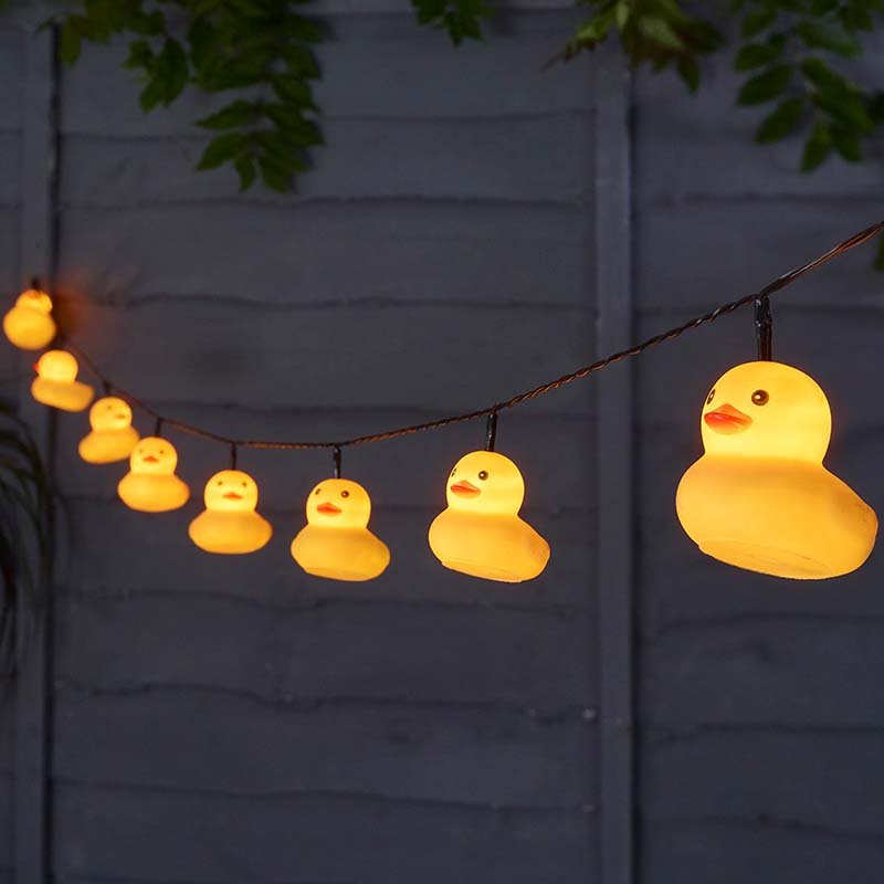 Smart Garden Rubber Duck Solar String Lights - Set of 10