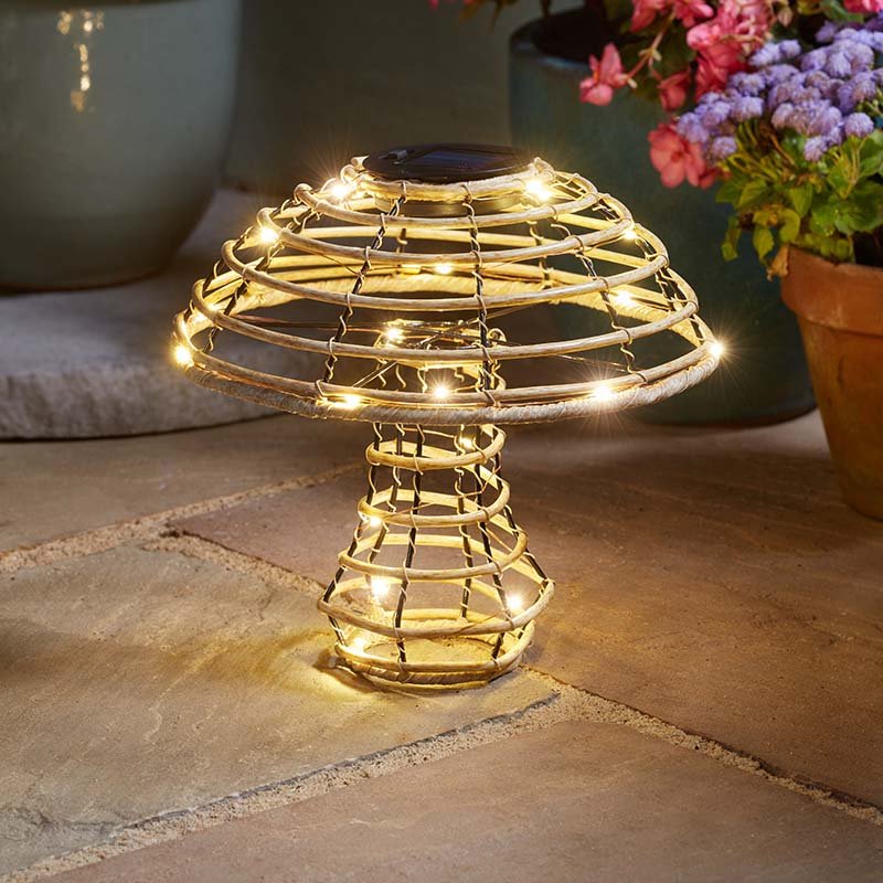 Smart Garden GlowCap Rattan Mushroom LED Large