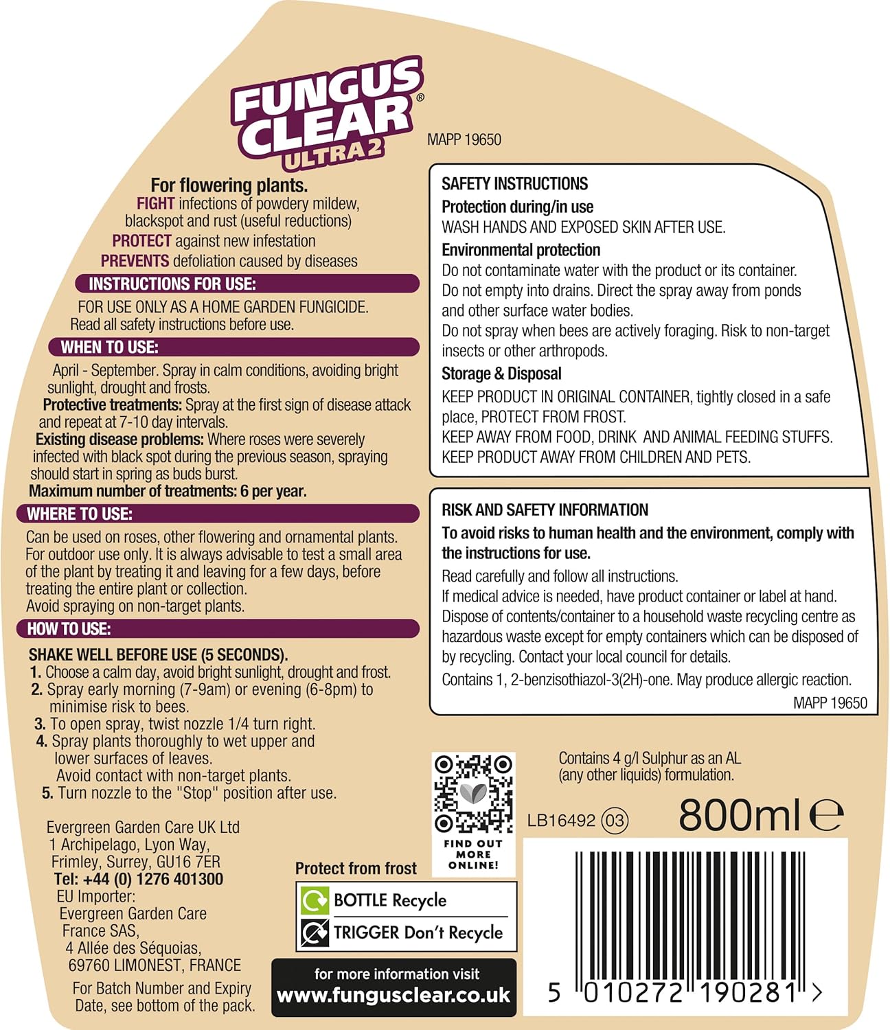 Fungusclear Ultra 2 Ready To Use 800ml