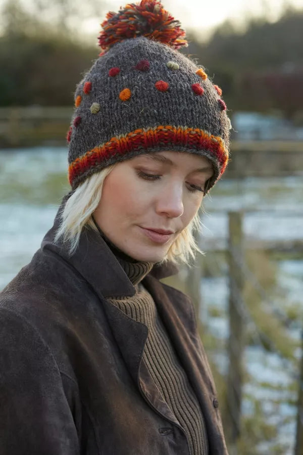 Pachamama Montpellier Bobble Beanie Bark