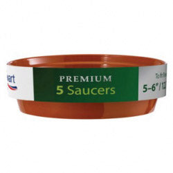 Stewart Plastics Flower Pot Saucer Pack Of 5 Terracotta