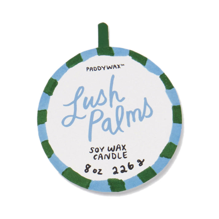 Designworks Collective Adopo Palm Tree Ceramic Candle - Lush Palms Boxed