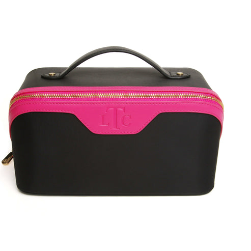 The London Train Case Co. Black & Pink Train Case