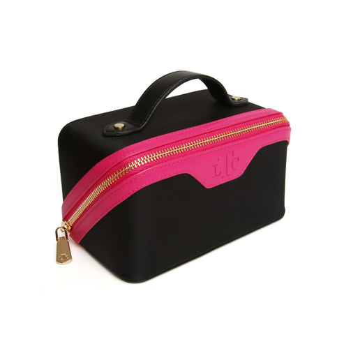 The London Train Case Co. Black & Pink Mini Train Case