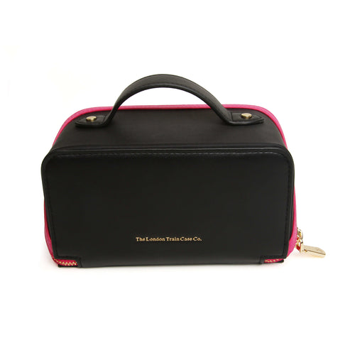The London Train Case Co. Black & Pink Mini Train Case
