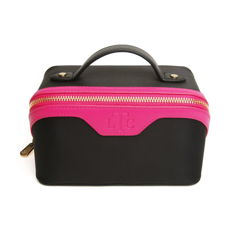 The London Train Case Co. Black & Pink Mini Train Case