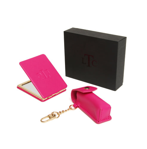 The London Train Case Co. Hot Pink Gift Set