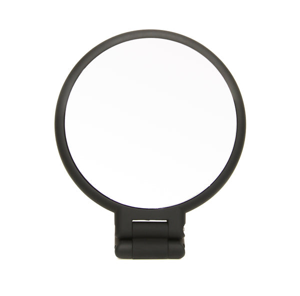 Alice Wheeler Black soft Touch Hand Mirror 10x Mag