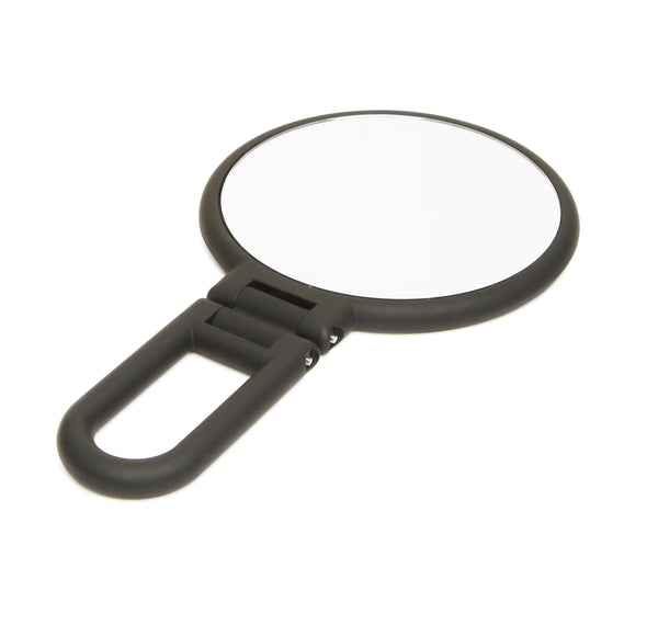 Alice Wheeler Black soft Touch Hand Mirror 10x Mag