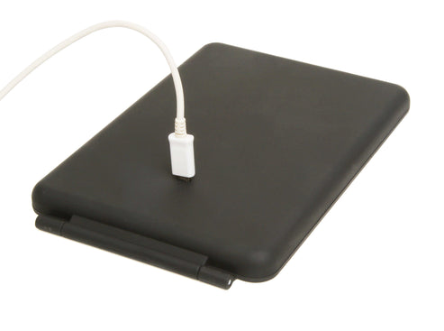 Alice Wheeler London Black - Led Light Up Soft Touch Travel Mirror (3 Light Settings)