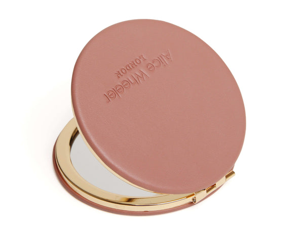 Alice Wheeler Pink Round Mirror Compact