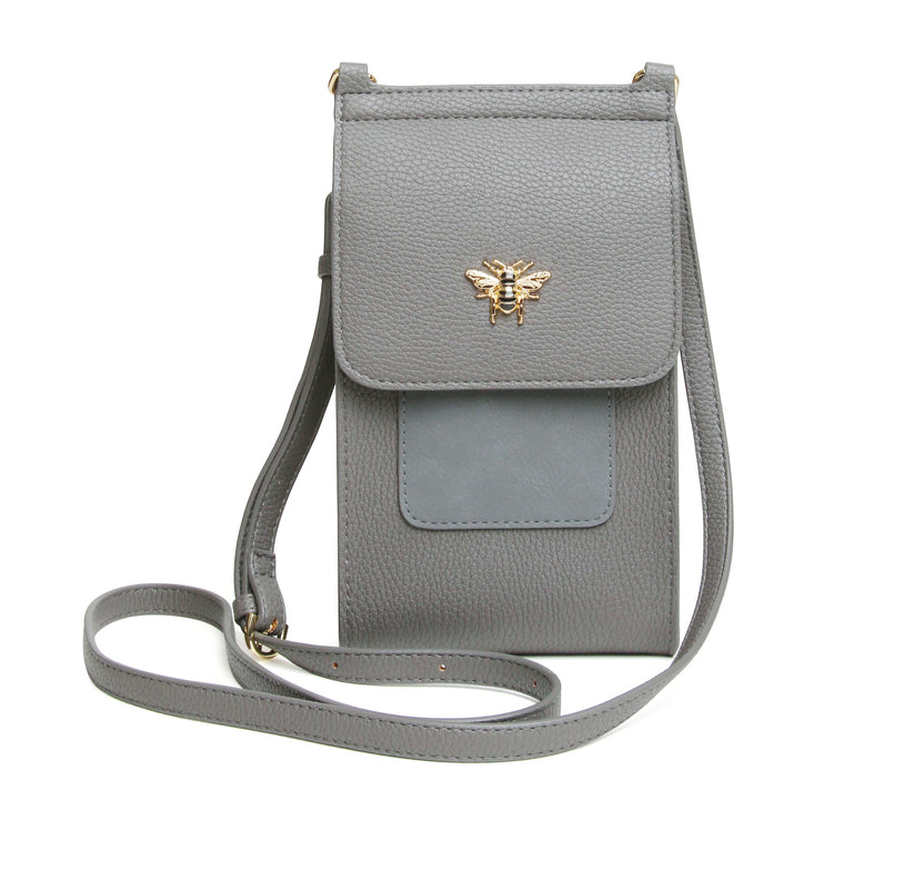 Alice Wheeler Mini Bloomsbury Shoulder Bag Slate