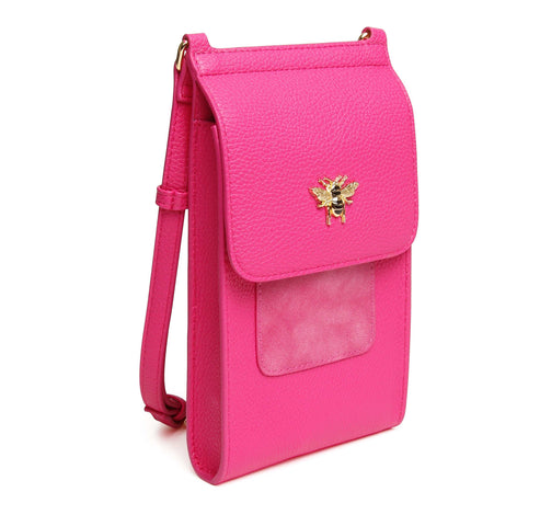 Alice Wheeler London Hot Pink Leopard Mini Bloomsbury  Crossbody Bag