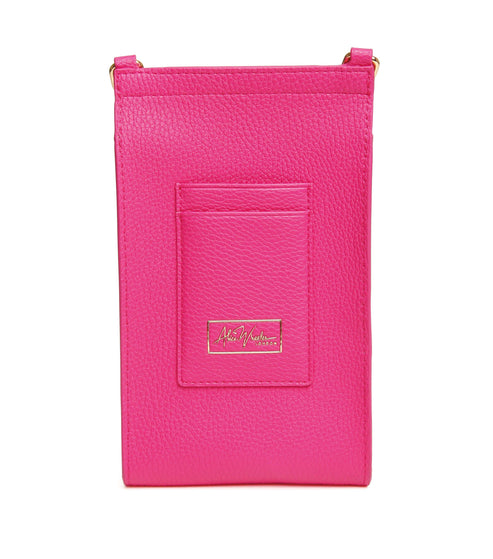 Alice Wheeler London Hot Pink Leopard Mini Bloomsbury  Crossbody Bag