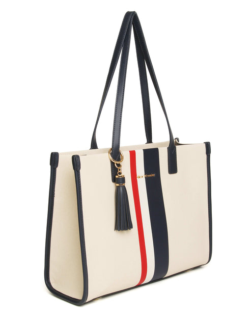 Alice Wheeler London Navy Stripe Amalfi Tote Bag