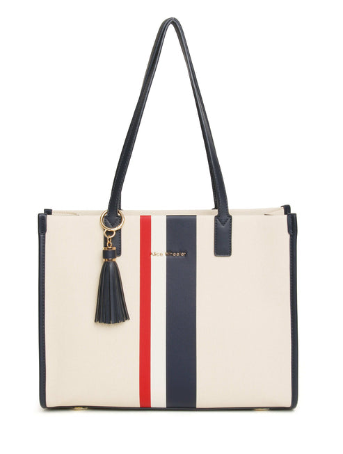 Alice Wheeler London Navy Stripe Amalfi Tote Bag