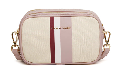 Alice Wheeler London Pink Stripe Madrid  Crossbody Bag