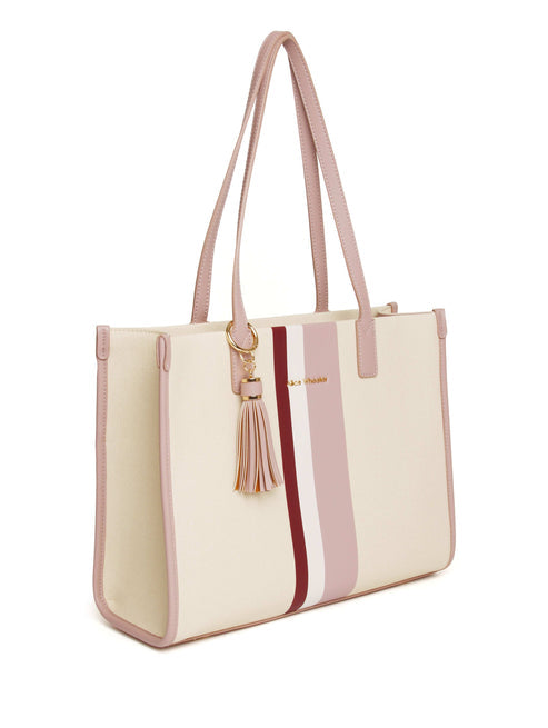 Alice Wheeler London Pink Amalfi Stripe Tote Bag